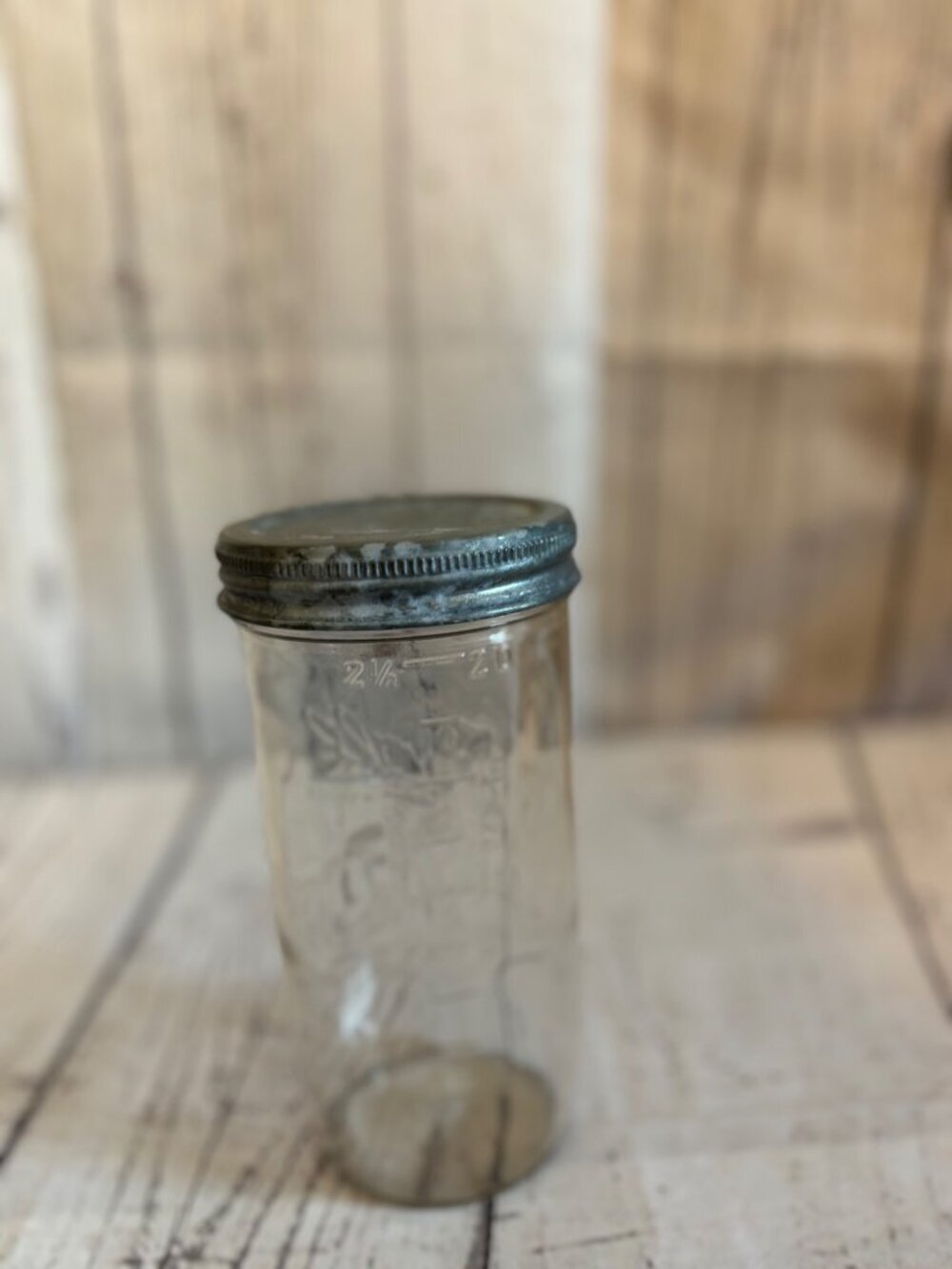Ball Mason Jar Zinc Lid Graduated Volume Markings On Side Home Canning Rare - Picture 4 of 7